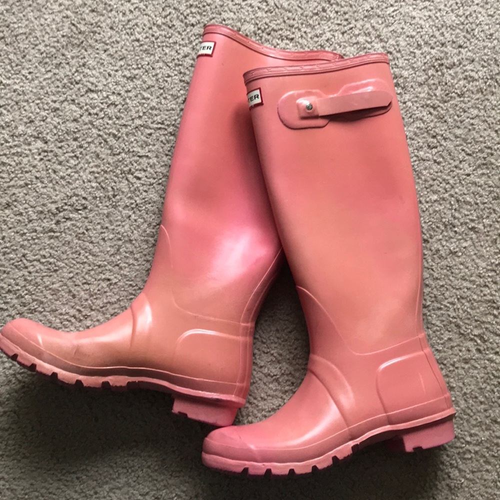 PINK HUNTER RAIN BOOTS